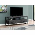 Daphnes Dinnette 60 in. Black Reclaimed Wood Look TV Stand with 3 Drawers DA3593408